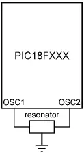 Figure 215 Using a resonator as the clock input The LP lowpower oscillator - фото 20