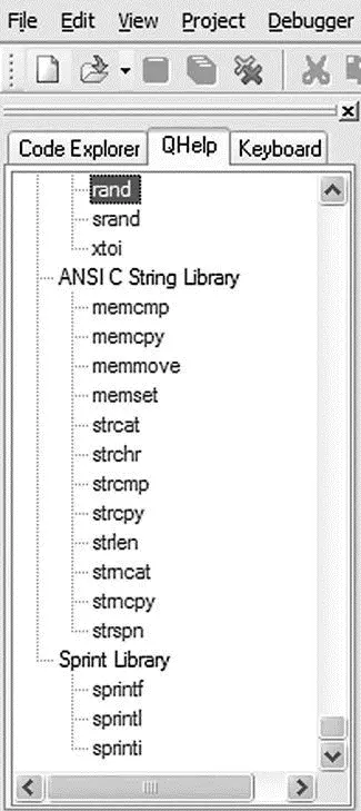 Figure 529 QHelp form The Keyboard tab lists all the available keyboard - фото 133