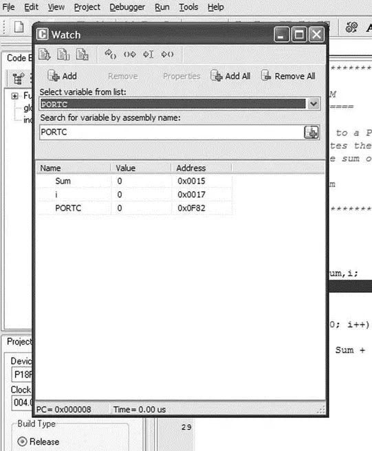 Figure 545 Selecting variables to be displayed Step 5 We can now singlestep - фото 149