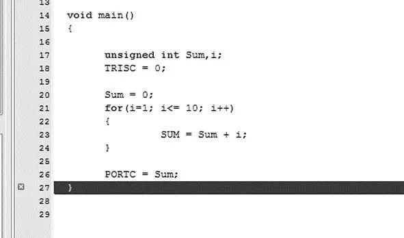 Figure 549 Setting a breakpoint at line 27 Step 6 Now start the debugger - фото 153