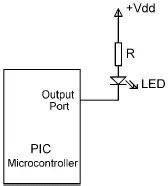 Figure 61 LED connected in current sinking mode The voltage drop across an - фото 168