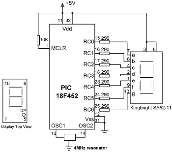 Figure 625 Circuit diagram of the project Table 68 Displayed number and - фото 197