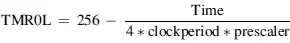 or Thus TMR0L should be loaded with 100 The value to be loaded into TMR0 - фото 207