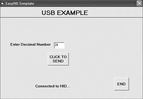 Figure 812 The PC Visual Basic form The program sends the entered number to - фото 264