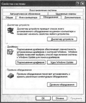 Рис 23 Диалоговое окно Свойства системы 3 В появившемся окне Диспетчера - фото 9