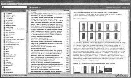 Рис 1031 Читаем новостные ленты Feedreader Хотя программа создавалась под - фото 108