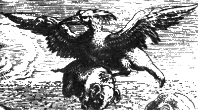 Птица Рух несет в когтях слона　 Гравюра из книги Теодора де Бри Описание - фото 98