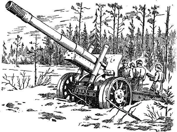 Рис 15 152мм орудие на огневой позиции Эти орудия отличаются значительно - фото 19