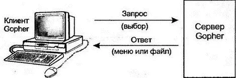 Рис 183Клиент извлекает информацию из сервера gopher Сервер gopher не - фото 195