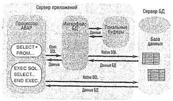 Рис 19 Интерфейс базы данных Native SQL и Open SQL На рис 19 показаны - фото 11