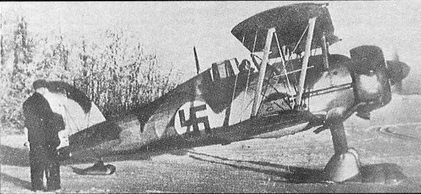 Гладиатор Мк1 из швсдской авиафлотилии F19 Январь 1940 г Самолет - фото 17