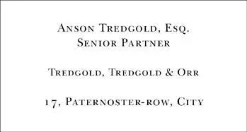 Mr AT I thought could now be identified tentatively as Mr Anson Tredgold - фото 10