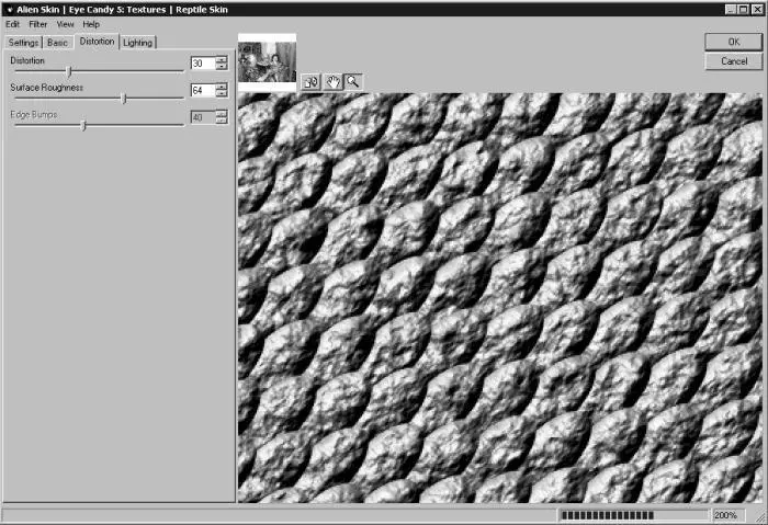 Рис 212 Вкладка Distortion Искажения окна настроек текстуры Reptile Skin - фото 18