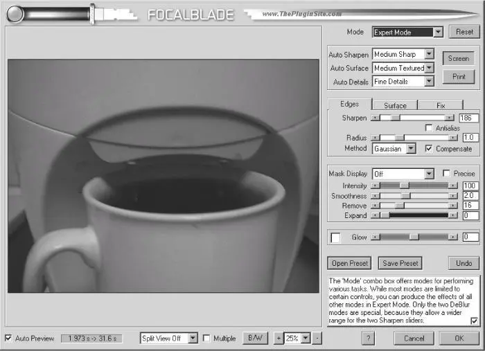 Рис 932 Настройки фильтра FocalBlade Фокус в режиме Expert Mode Режим - фото 381