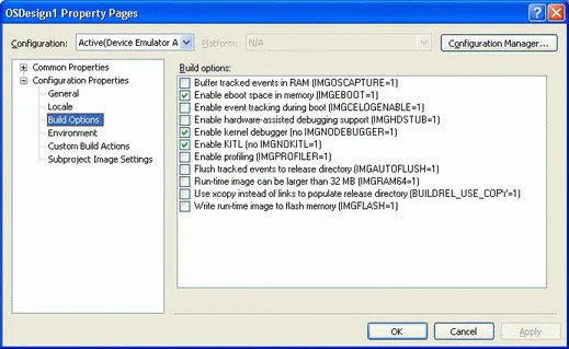 Figure 13Build Options property page The Build Options property page enables - фото 3