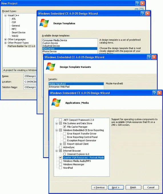 Figure 18Creating an OS design for a PDA device NOTE Subsequent OS design - фото 8