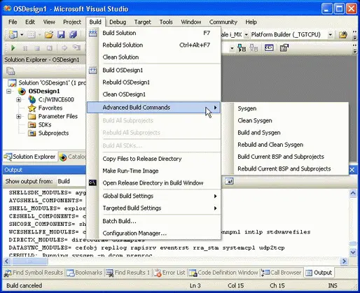 Figure 22Windows Embedded CE build commands in Visual Studio 2005 You can use - фото 13