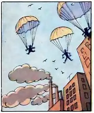 И вдруг с высокого синего неба на тихий двор спустились три настоящих парашюта - фото 2
