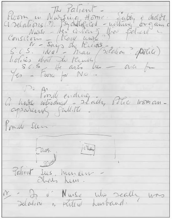 A sketch and notes for The Patient from Notebook 64 Note the reference to S - фото 60