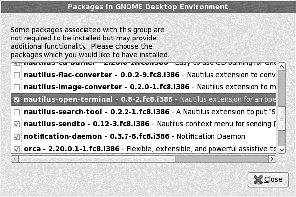 FIGURE 123 Finetune your installation by selecting only the packages that you - фото 23