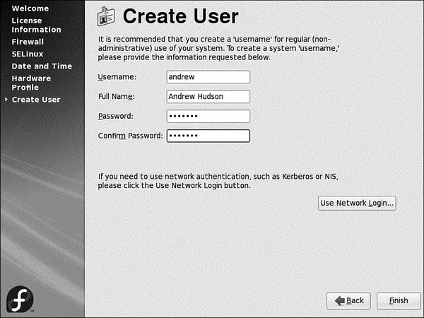 FIGURE 129 Add your first user in this screen Finally click the Finish - фото 29