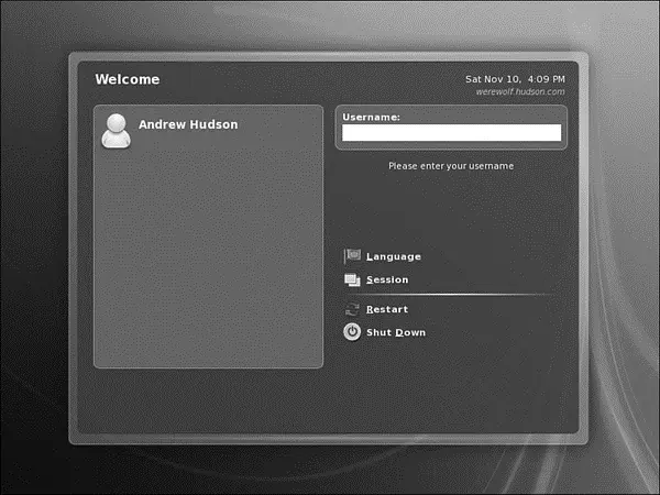 FIGURE 130 Enter your username and password to log in to Fedora Logging In - фото 30