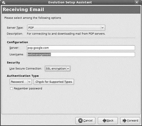 FIGURE 55 The Receiving Mail screen requires information from your ISP or - фото 57
