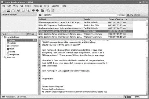 FIGURE 59 The KMail email client part of the KDE Desktop Environment Other - фото 61
