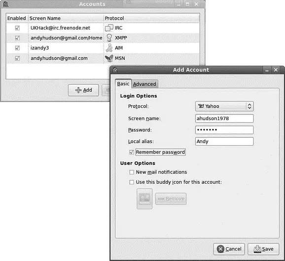 FIGURE 513 Pidgin offers a neat solution to keeping in touch with people - фото 65