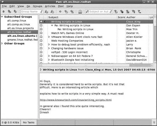 FIGURE 515 The Pan graphical newsreader is one of the nicest available for - фото 67
