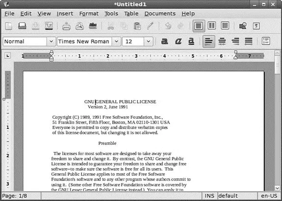 FIGURE 614 AbiWord is a word processing program for Fedora GNOME and X11 It - фото 83