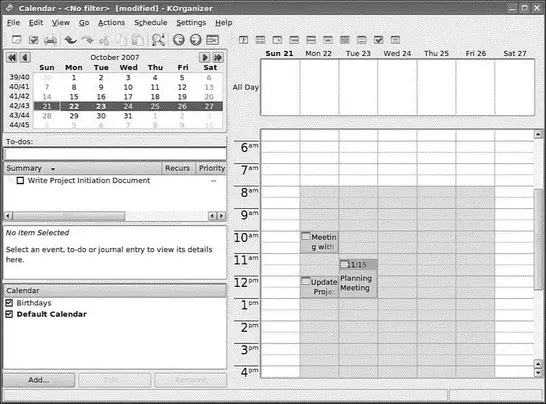 FIGURE 617 KDEs KOrganizer client supports editing of tasks and schedules - фото 86