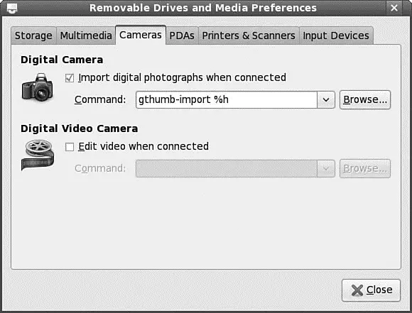 FIGURE 76 Use GNOMEs intelligent handling of removable media by setting it to - фото 92