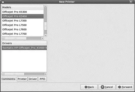 FIGURE 83 Select your printer from the list and click the Forward button to - фото 104