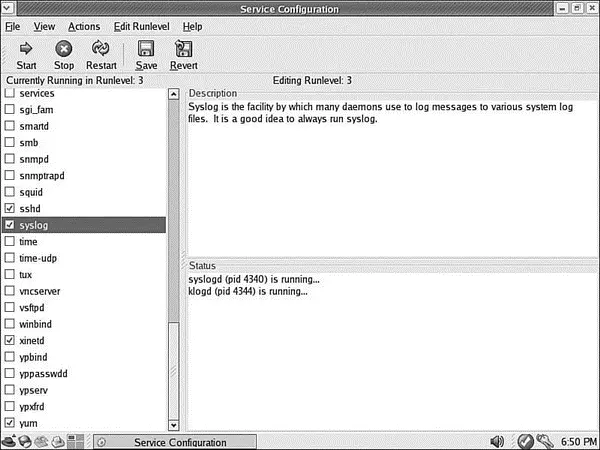 FIGURE 113 The new Service Configuration tool enables you to select runlevels - фото 121