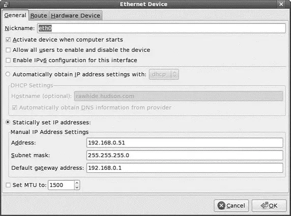 FIGURE 143 Configure an ethernet device to use a static IP address by double - фото 133