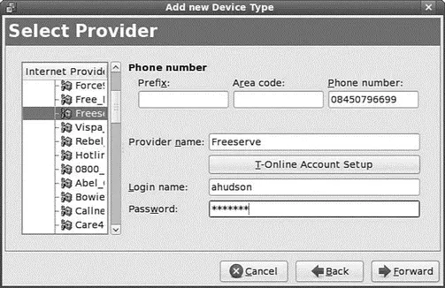 FIGURE 145 Enter a name for your ISPs service along with the telephone - фото 135