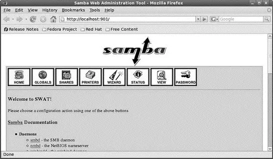 FIGURE 194 SWAT can be used to easily configure and administer Samba on your - фото 152