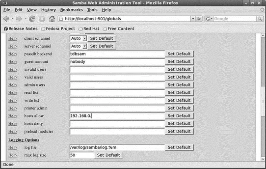 FIGURE 195 Configure Samba to allow access from specific hosts or subnets on - фото 153