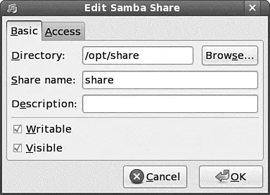 FIGURE 198 Configure a Samba share by editing the share defaults Manually - фото 156