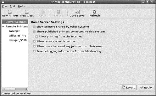 FIGURE 199 Sharing enables you to offer a locally attached printer as a remote - фото 157