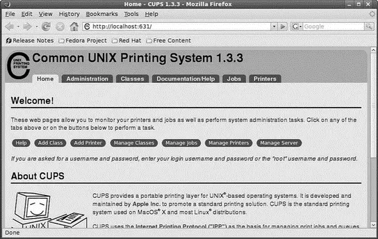 FIGURE 1912 Use the webbased CUPS administrative interface to configure and - фото 160
