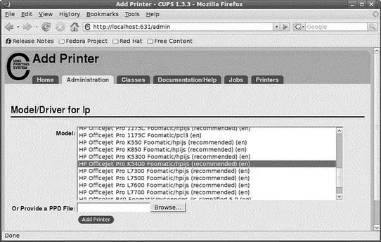 FIGURE 1917 Manage printers easily using the CUPS Printer page CUPS offers - фото 165