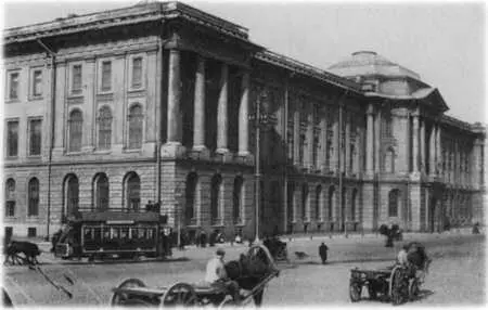 Императорская Академия художеств 1903 г Остановка конки у Николаевского - фото 47