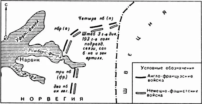Обстановка в районе Нарвика к 21 мая 1940 года Битва за Балканы Боевые - фото 2