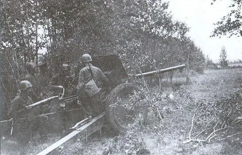 Батарея 762мм дивизионных пушек Ф22 образца 1936 года под командованием - фото 13