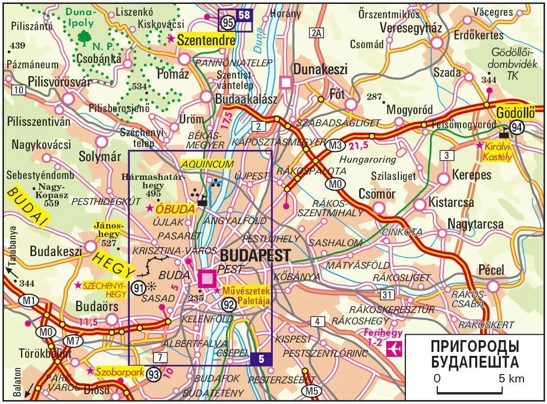 План города ПО ДУНАЮ К СЕНТЭНДРЕ Летом несколько раз в день от пристани на - фото 52