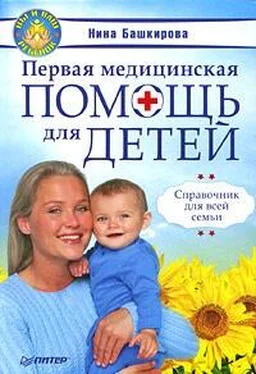 Нина Башкирова Первая медицинская помощь для детей. Справочник для всей семьи обложка книги