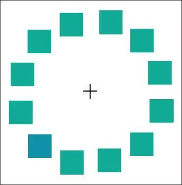 9 Circle of squares in green and blue shades 10 10 Easytoname and - фото 104