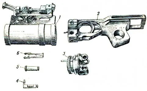 Рис 440мм подствольный гранатомет в разобранном виде неполная разборка 1 - фото 4